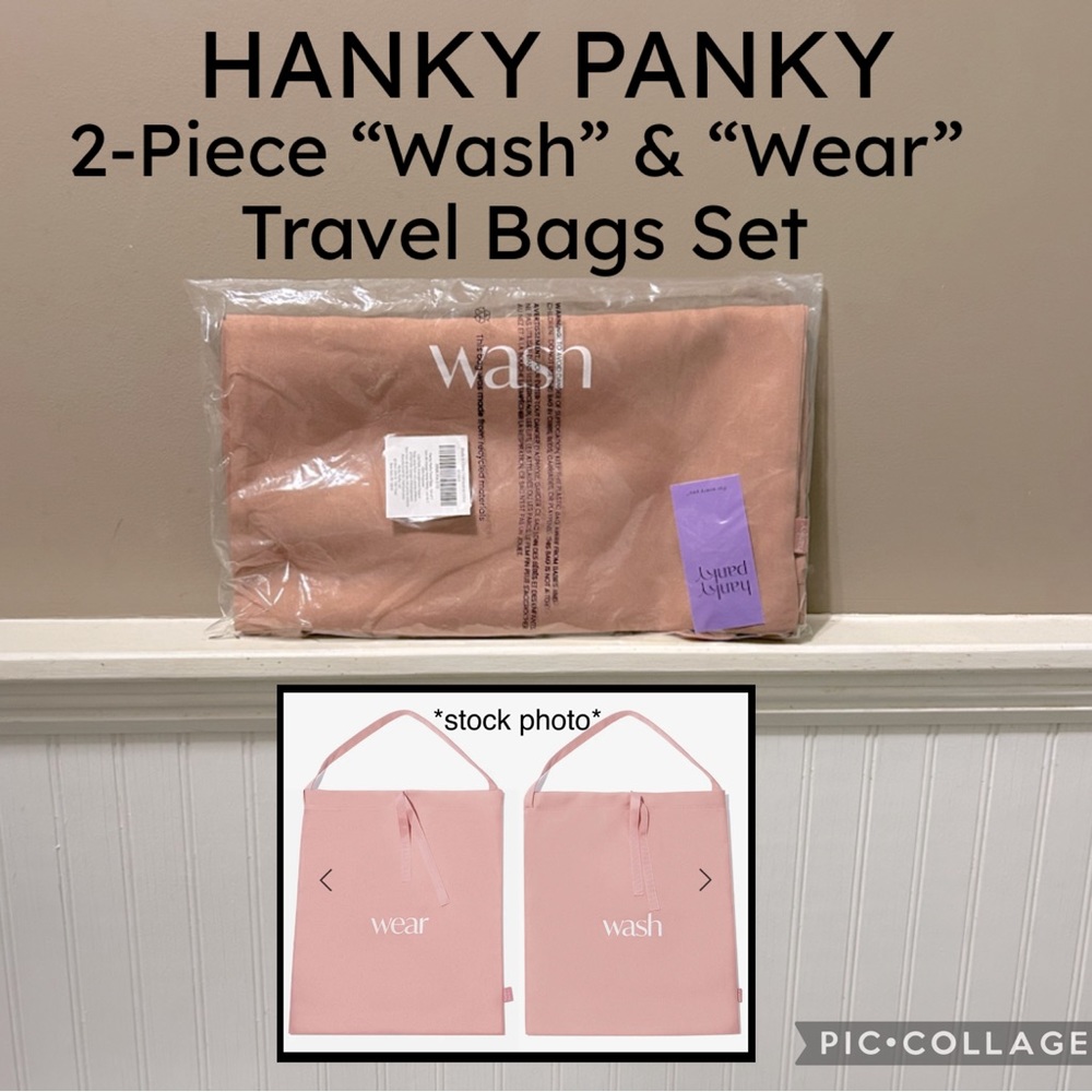 NWT 2pc HANKY PANKY “Wash” And “Wear” Travel Bags Tote Set
